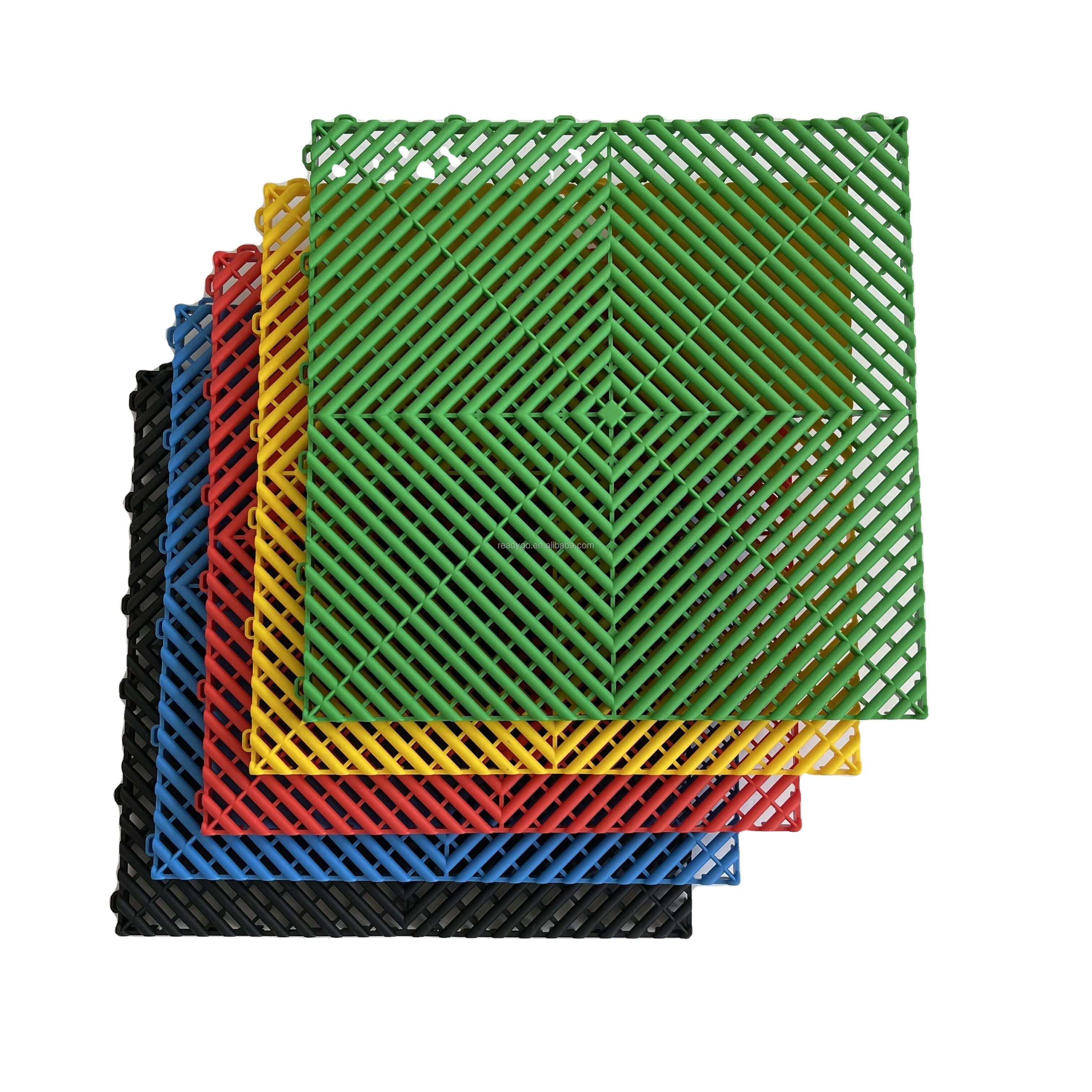 interlock PP garage floor PLASTIC FLOOR tiles, tiles floor , DALLE rib garage floor. pvc floor mat