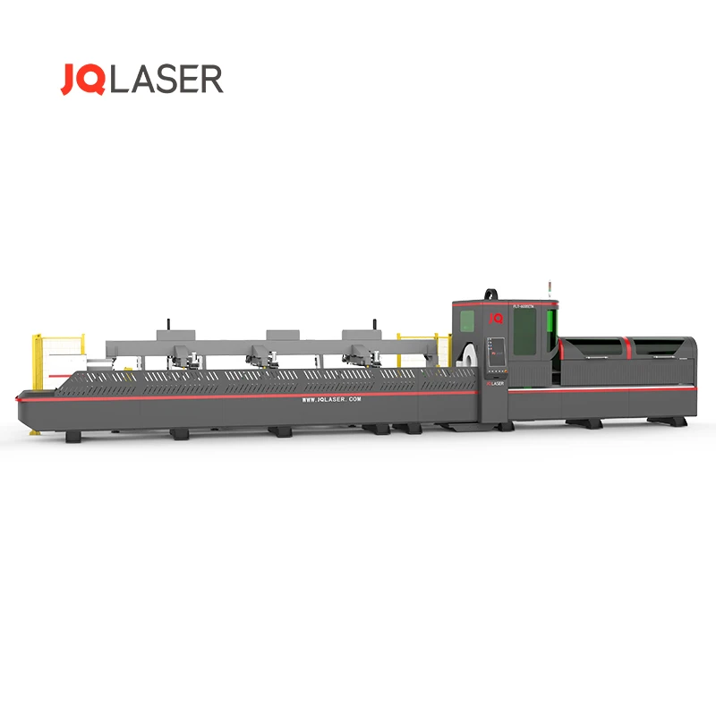 JQ Automated Laser Tube Cutter 15-350mm Dia Square Round Tube Pipe Fiber Laser Cutting Machine