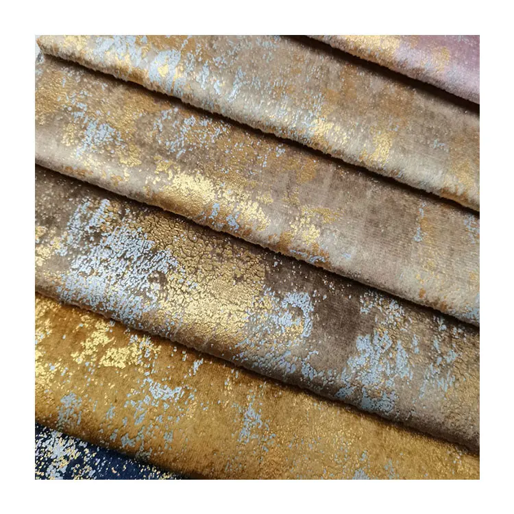Cheap Velvet Fabric Solid Color Velvet Soft Sofa Curtain Material Gold Blocking Velvet Fabric