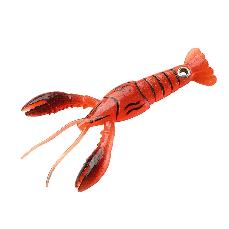 Willfishing 95mm 6g Crayfish Soft Lures Silicone Soft shrimp lure Trolling Trout plastic soft lure