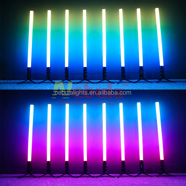 NEBULA 360 LED RGB Pixel Battery Tube Light IP65 Wireless DMX DJ Wedding Event Stage Light
