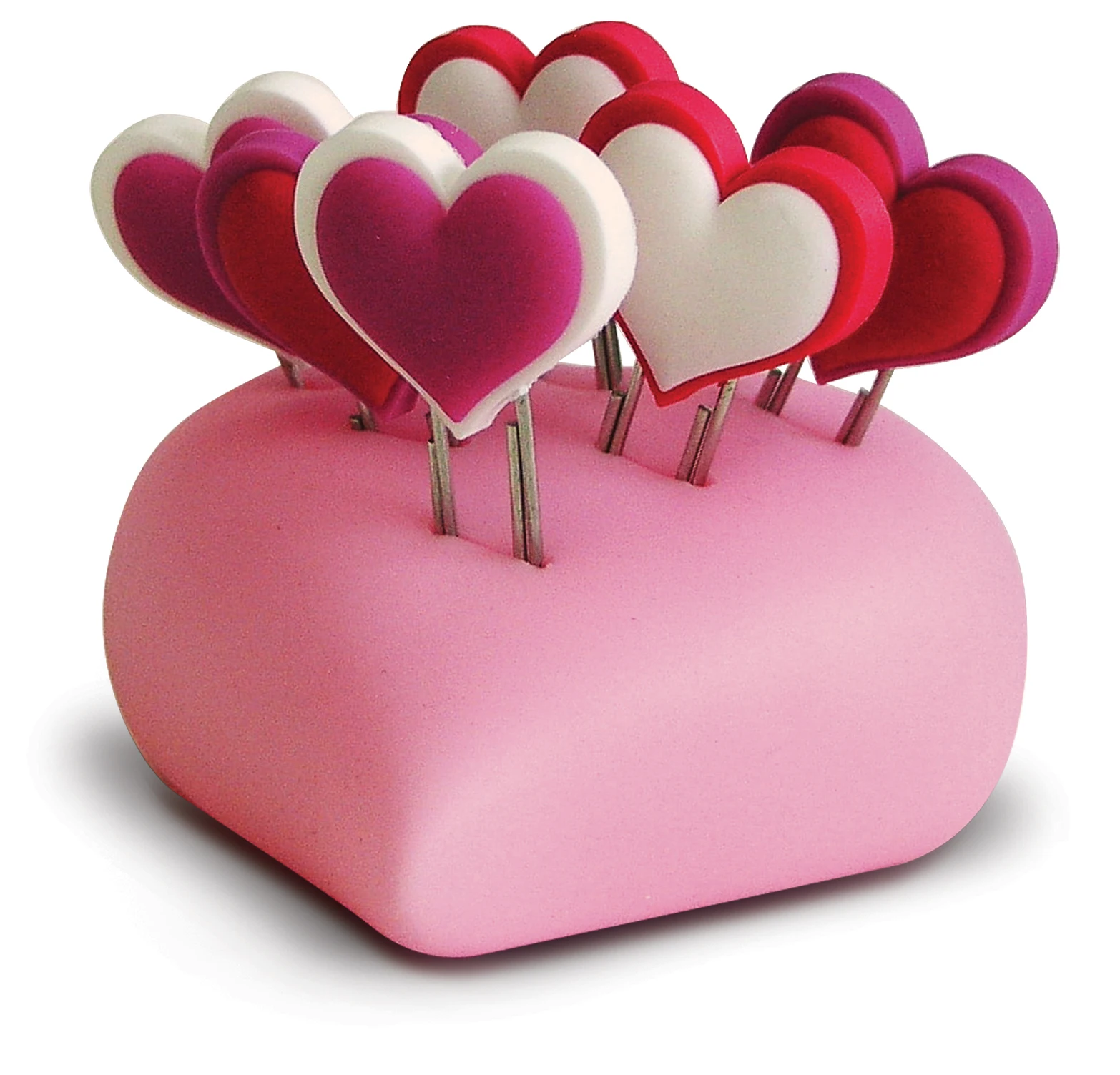 Romantic Pink Love Shaped Paper Clip & Holder For Gift