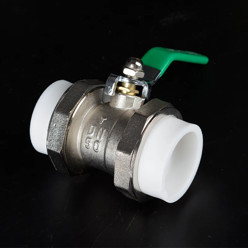 Forged brass plated PPR ball valves are of high quality Made in China 1/2 inch