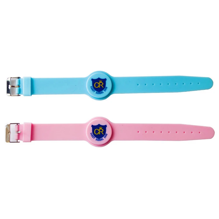 Reusable pvc material colorful hf 13.56mhz wristband rfid from china supplier