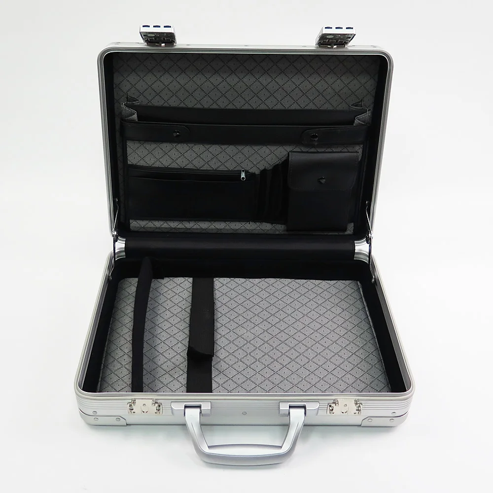 Aluminium Briefcase With Combination Locks Ideal For Tradesmen Laptop Padded Briefcase Attache