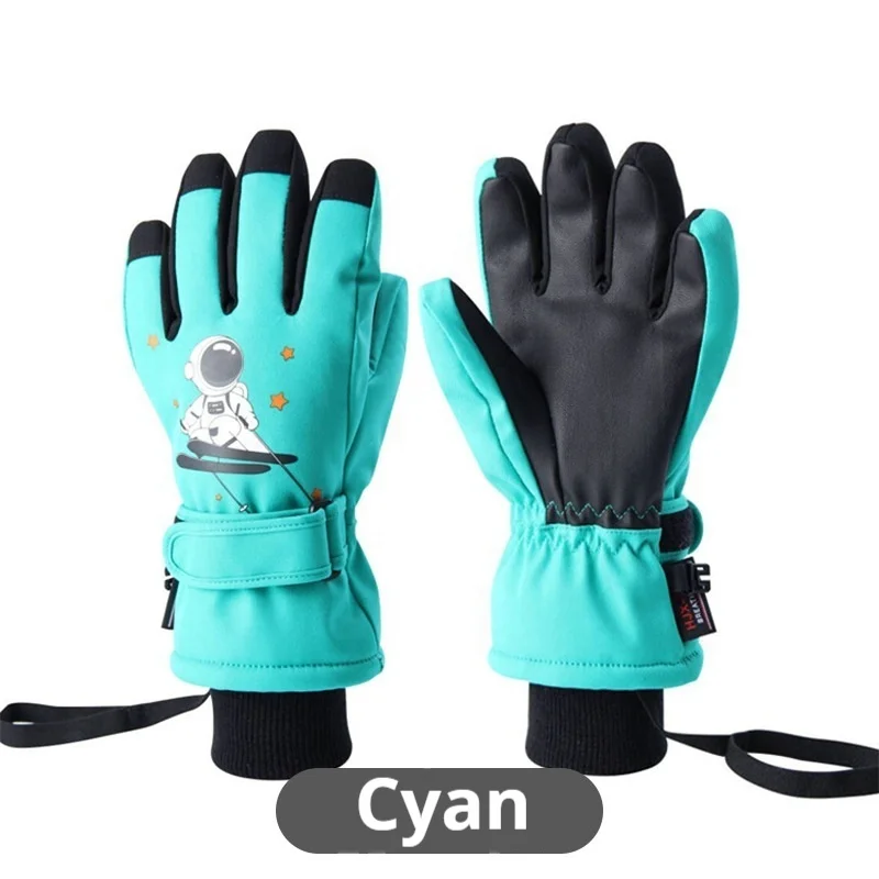 Custom High Density Durable Anti-slip Winter Ski Gloves For Children