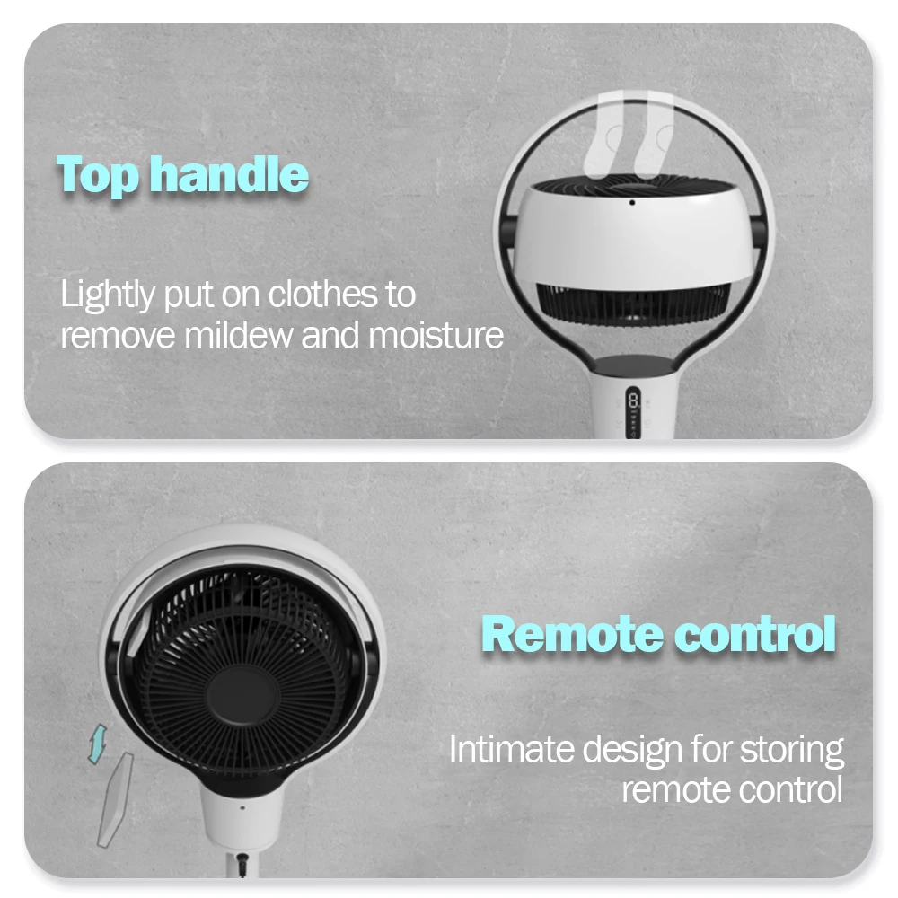 New trend manufacturer four season 8 inch dc slim body for room air circulator