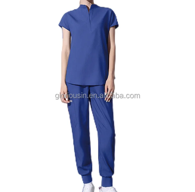 GloriousIn RTS scrubs 2023 hotel nursing yoga uniforms ladies natural sugar scrubcap dry-fit barco whole sale reversible capri p