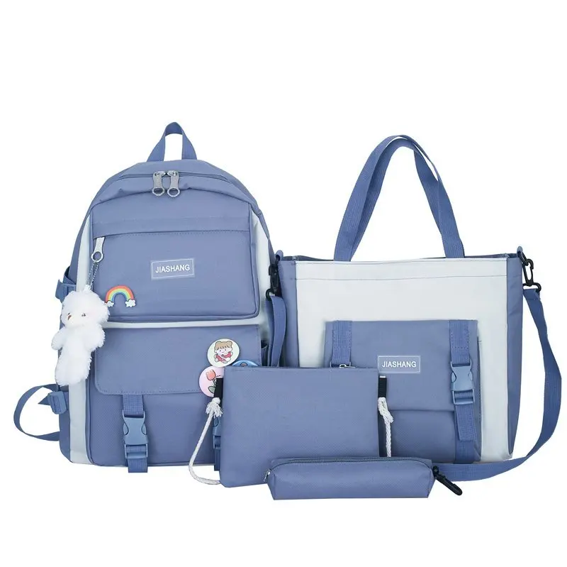 BM6001 2021 Custom Kids Backpack Set Personalised School Bag Four Piece Set High Quality travel waterproof backpack school bags