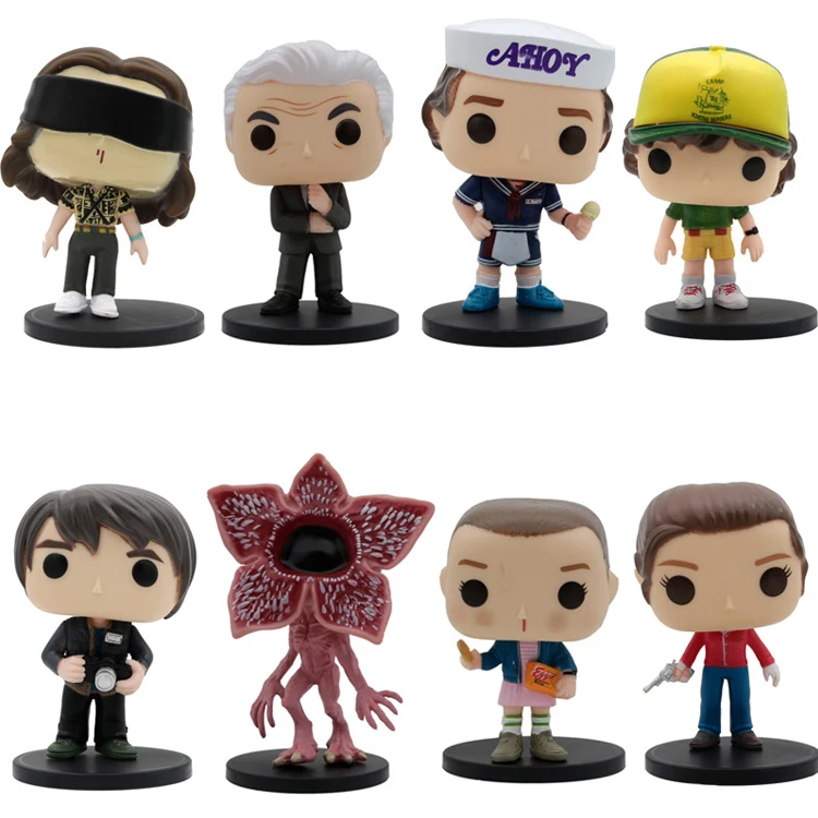 High Quality Strangers Things  Anime Action Figure Eleven Steve Dustin Demogorgon Nancy resin Collectible Toy