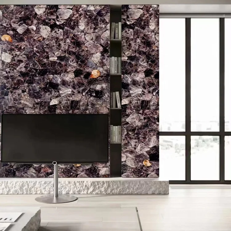 Natural gemstone Smoky Crystal brazilian brown granite