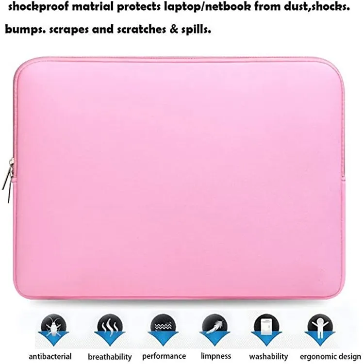 Custom 7-17' inch laptop protector neoprene zip laptop case