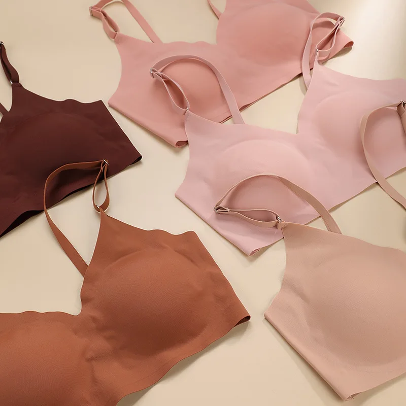 BS234 Custom Comfortable Seamless Woman Underwear Sexy Ladies Bra Panty  Backless Bra