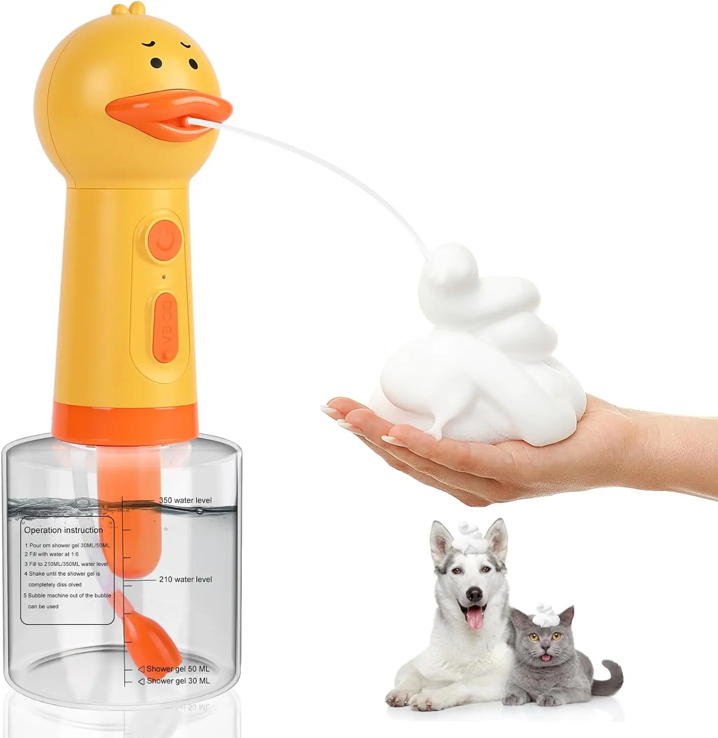 Wholesale Hot Selling Cat Dog Shower Foam Soap Bubble Gun Shower Machine for Pet