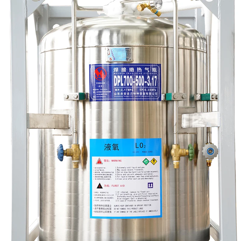 175L 195L 210L Large Capacity Cryogenic Liquid Co2 Storage Tank For Gas Cylinder Filling