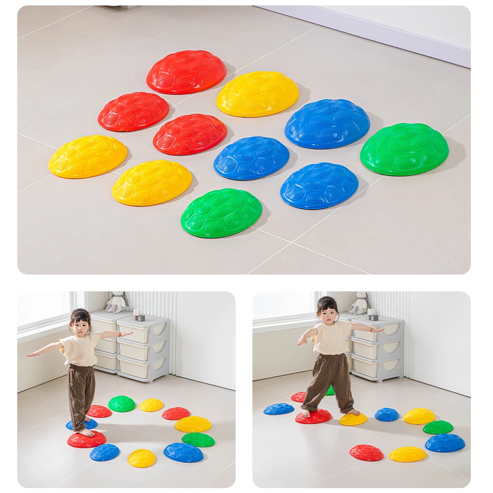 Turtle Balance Stepping Stones 6 Pcs Kids Turtle Jumping Stones Steps Stones Toddler Obstacle Course Coordination Sensory Toys