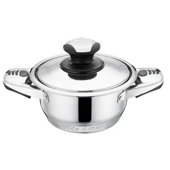 MU New Design Culinary Comforts Kitchen Cooking Pot Sets Stainless Steel Cookware Sets