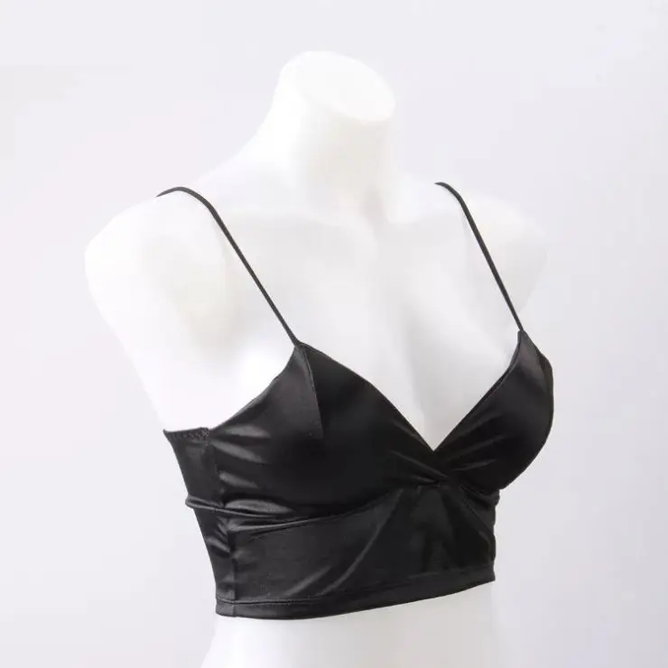 2023 spring and summer Ribbed Cami Halter Camisole White Top Tube Tops Tanks & Camis Knit Crop Top