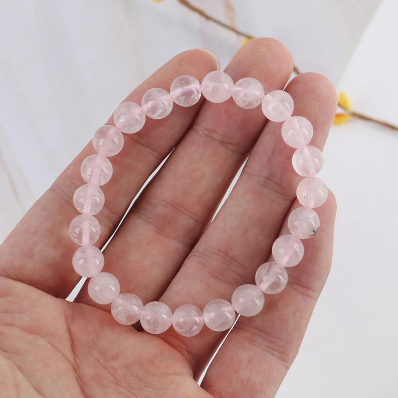 Wholesale natural 8 mm crystal beads healing stone crystal bracelet wedding gifts for guests