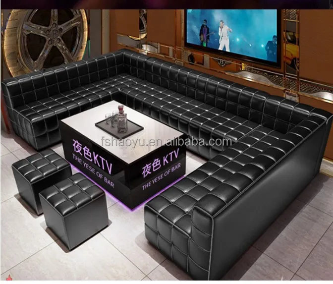 booth sofa good quality pu leather modern vip strip night club bar furniture lounge nail KTV bar furniture