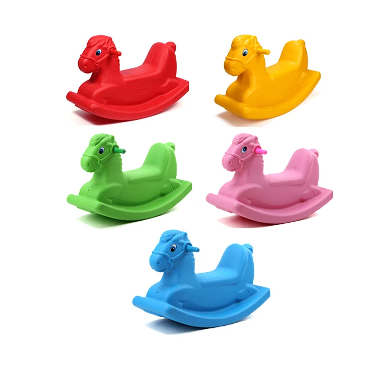 New Design Funny Animal Hdpe Indoor Kids Playhouse Commercial Ride On Toy Rocking Horse for Home Use