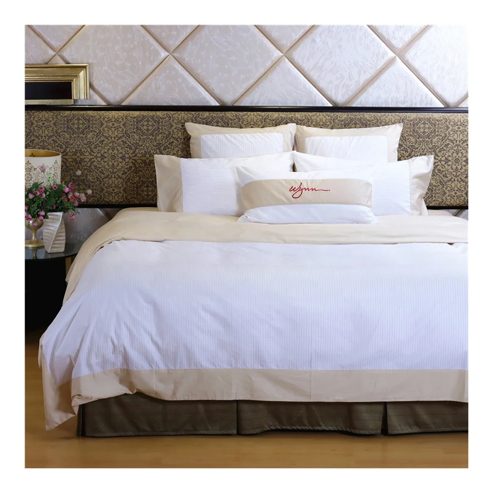 100% хлопок 300 Футболка Полосатый постельное белье набор нить королева комфорт Комплект постельного белья из хлопка постельное белье в Китай (материк)