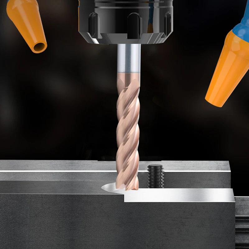 Hot Sale 4 Flute D1-20 Hrc55 Solid Tungsten Carbide EndMill Cutting Tools Corner Radius End Mill