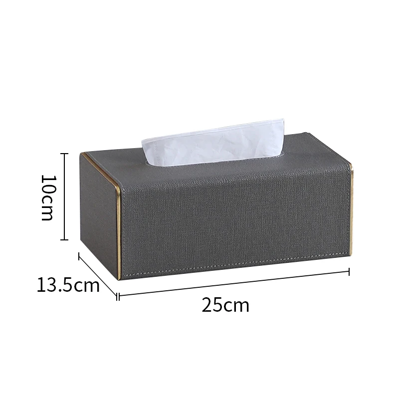 MAVOBO Luxury PU Leather Tissue Box Custom Logo for Hotel Home Decoration Leather Napkin Holder Tissue Box Holder