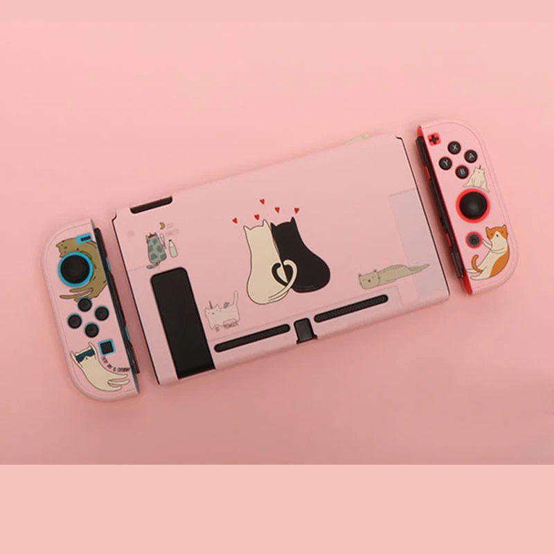 Защитный чехол для игрового контроллера Switch, милый мультяшный чехол, индивидуальный полноразмерный съемный защитный чехол