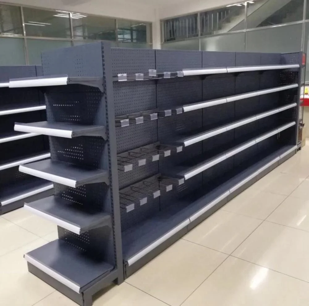 Metal Supermarket Gondola shelf Shelving Convenience Store Display rack for store