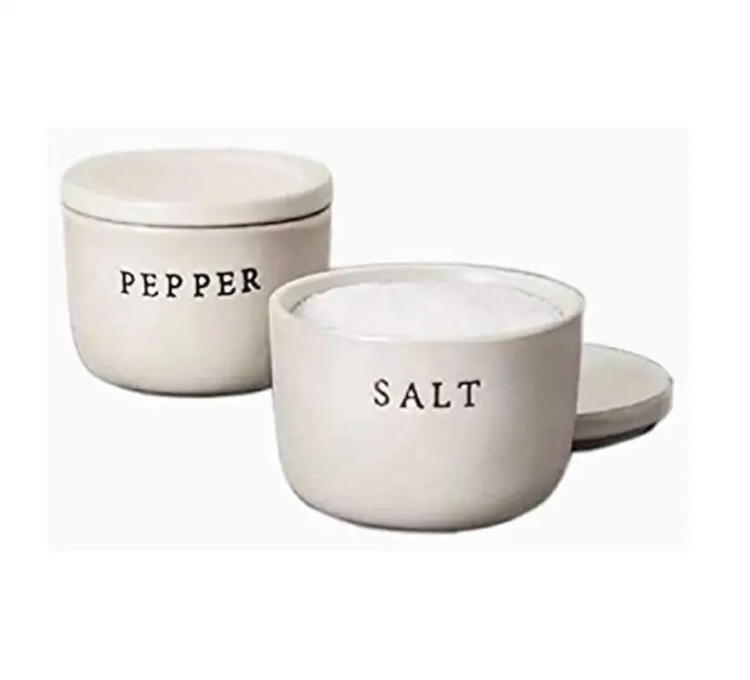 Salt & Pepper Stoneware Cellar Salt And Pepper Shakers set
