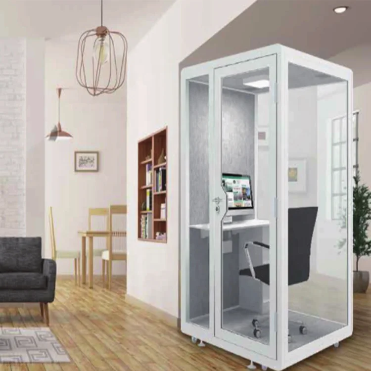 Модульный выбор разных размеров, современный желтый портативный звукоизоляционный акустический телефонный стенд, киоск в офисе