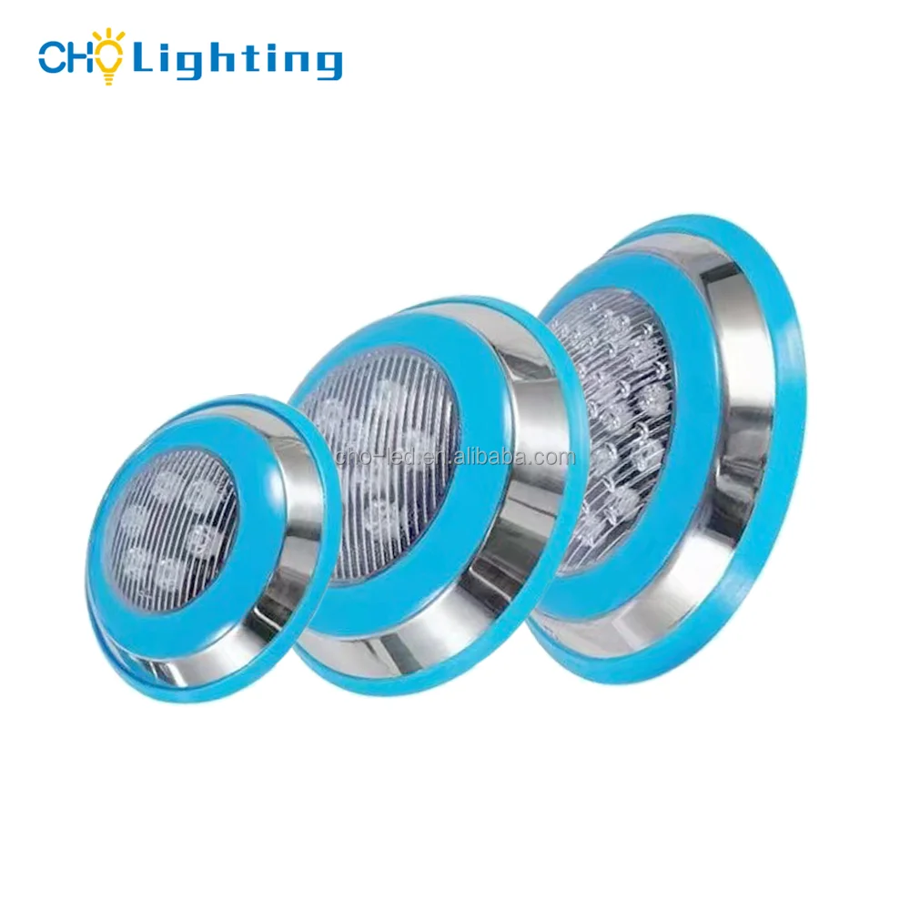 6W to 36W IP68 12V Stainless Steel Wall-mounted Pool Lights Underwater Led Waterproof Swimming Pool Lamp