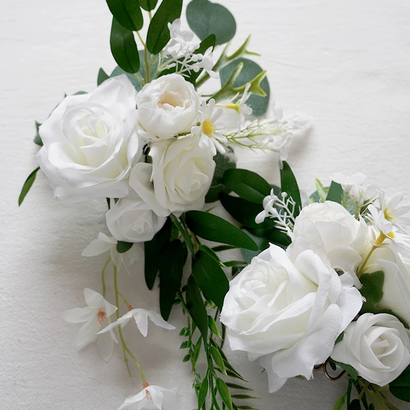 Aisle Flower Arrangement for Wedding Ceremony Chair Back Sashes Floral Decoration Banquet Chair Decor