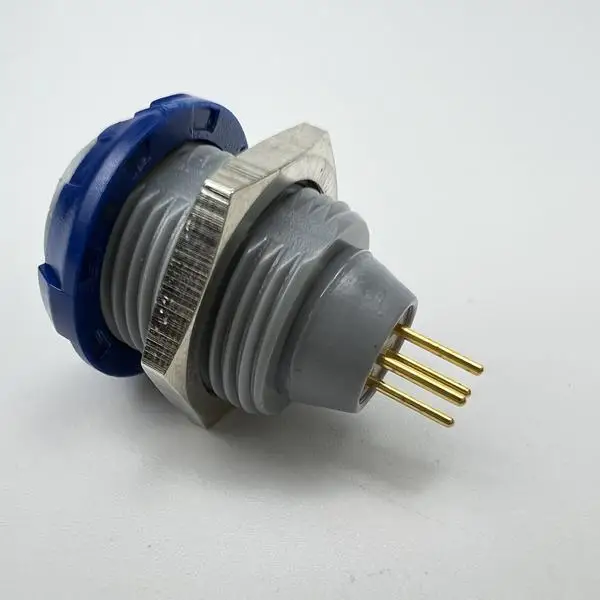 Connector manufacture LEMOS PKA PKG PAG  ODUS  S21M S11M G51M G11M 2 to 14 pins plastic 14mm hole size   push connector