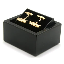 High quality new design durable turn boxes for cuff link lot stock rotating cufflink box