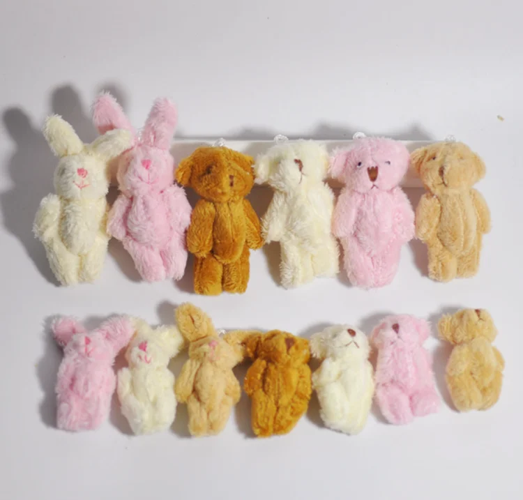 Custom gifts bag soft cute mini plush animal bear rabbit toy