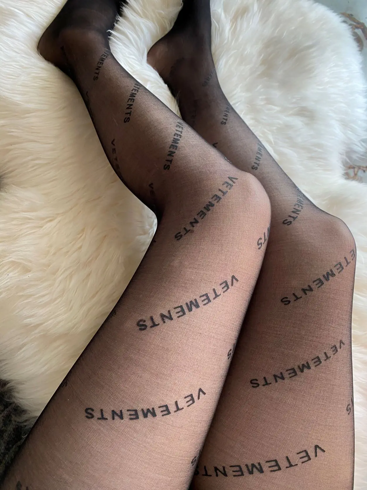 Custom designer logo fashionable luxury brand gg letter stocking alphabet offset print girl lady women tube tights pantyhose