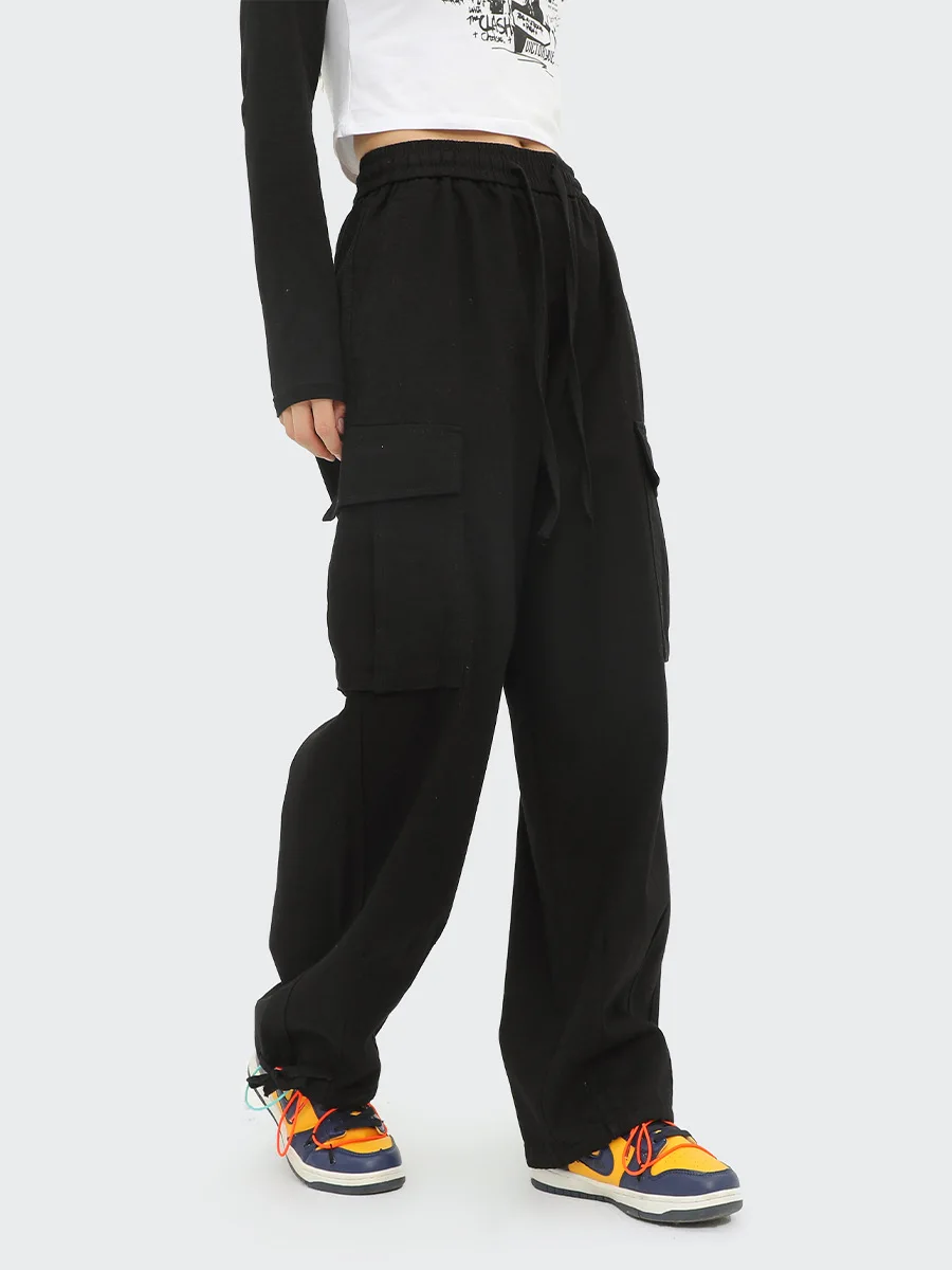 MTR3282 High Quality Low MOQ Custom Unisex Wide Leg  Pocket Men Cargo Pants Women Cargo Pants