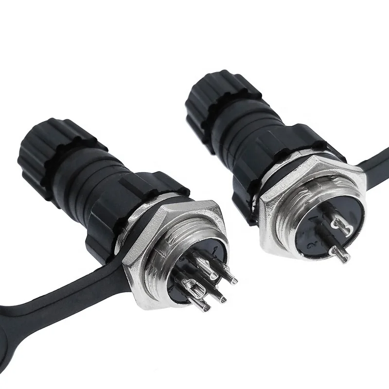 1pcs 2pin Aviation connector GX16 M16 waterproof docking back nut male&female plug and socket 2pin