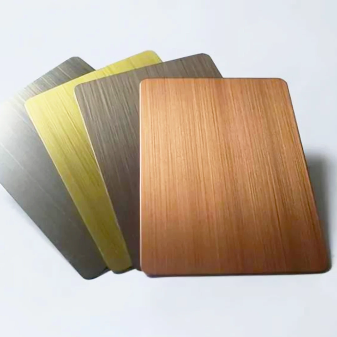 Цветной лист из нержавеющей стали с эффектом древесины