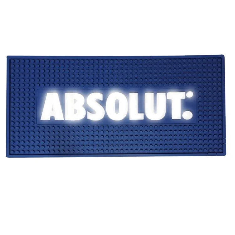 10+ year Factory Free Sample Customized Rail Coffee beer Custom spill Rubber Bar Mat with logo