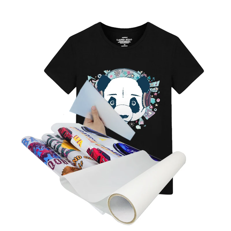 production custom transparent pet film 24 x 30 inkjet a3 dtf sheet film paper pet dtf a3 print dtf film 33cm roll for t-shirt