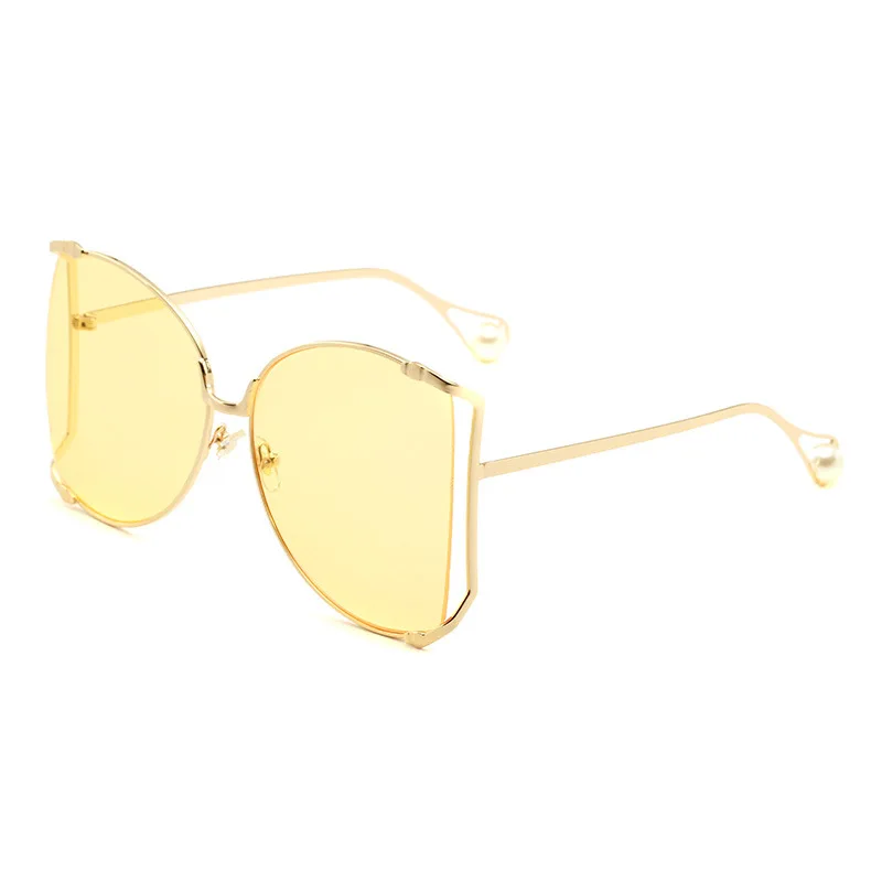 Vintage oversized metal frame women sunglasses hot selling female ladies square fashion sunglasses