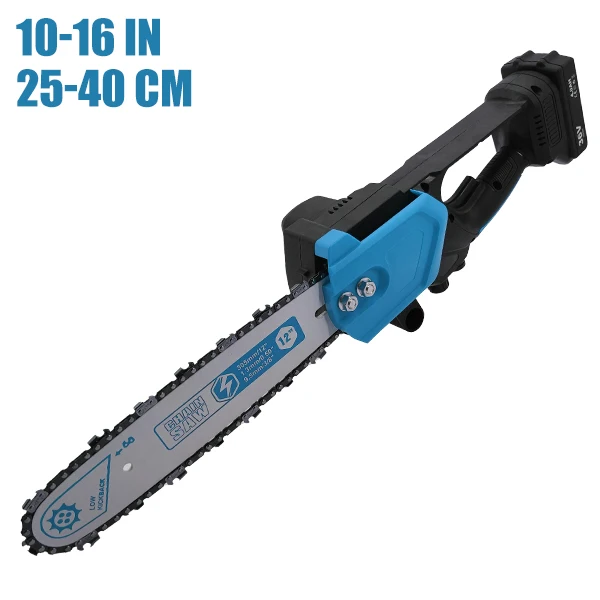 COOFIX Professional Electric Chain Saw 12inch Portable One-Hand Handheld Rechargeable Operated Battery Power Chainsaw