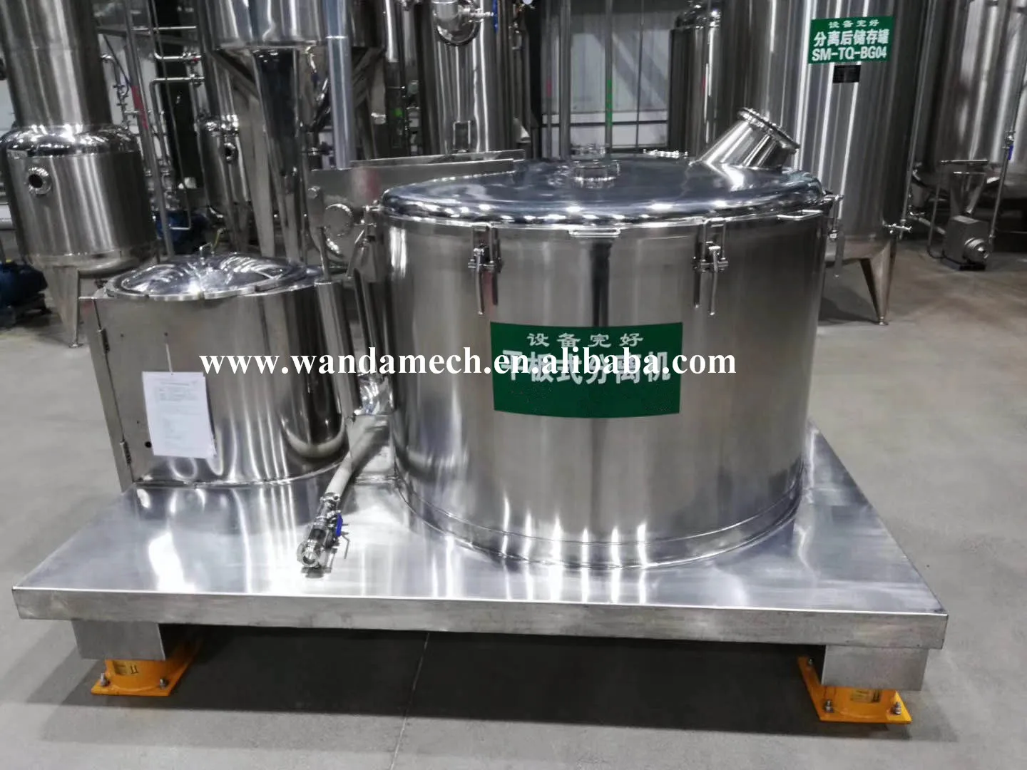 China PD1000 Efficiency Solid Liquid Hanging Bag Filter juice centrifuge plate discharge centrifuges