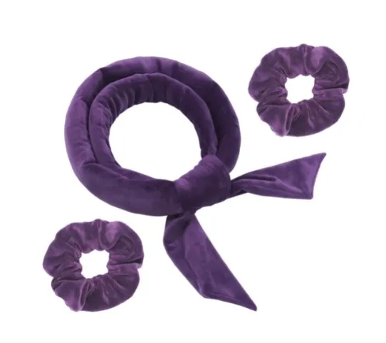Long hair No Heat Curling Headband  Soft Velour Curling Ribbon Overnight Hair Rollers