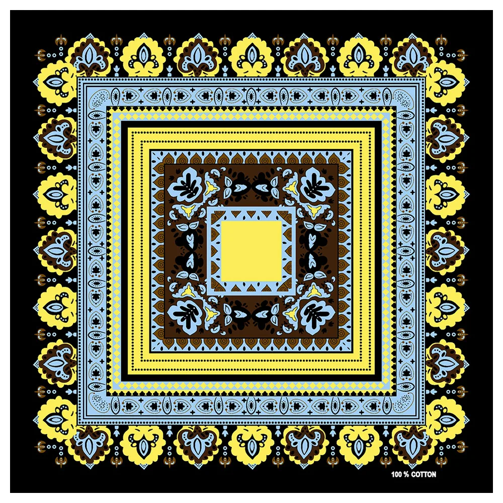 Fashion Floral Headscarf Pastoral Style Cotton Personality Hip Hop Bandana Retro Ethnic Headscarf Busker Kerchief