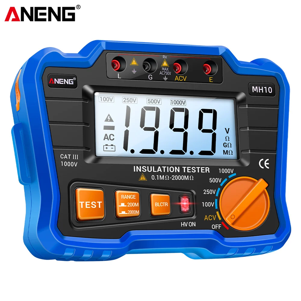 Digital Megohm Meter Insulation Resistance Tester High-precision Electrician High Resistance Meter Electronic Guangdong Gua Tony