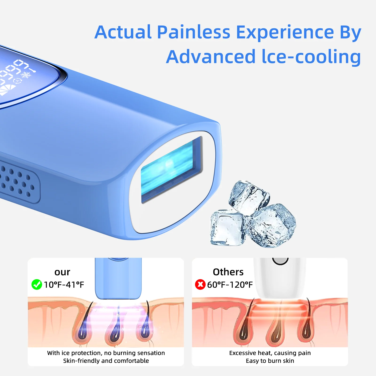 510K At Home Permanently Ice Cool Ipl Hair Removal Ice Cooling Ipl Laser Hair Removal Handset